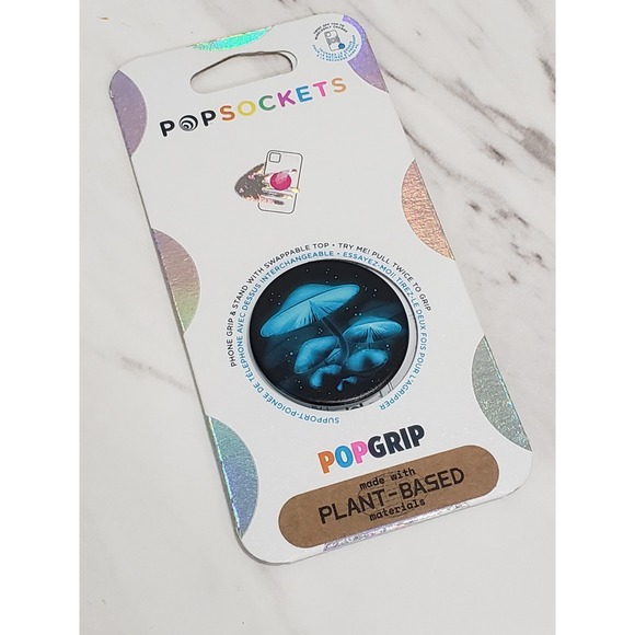 NEW PopSockets Popgrip Phone Holder Stand NIGHTCAPS mushrooms shrooms hippie 70s - Picture 1 of 4